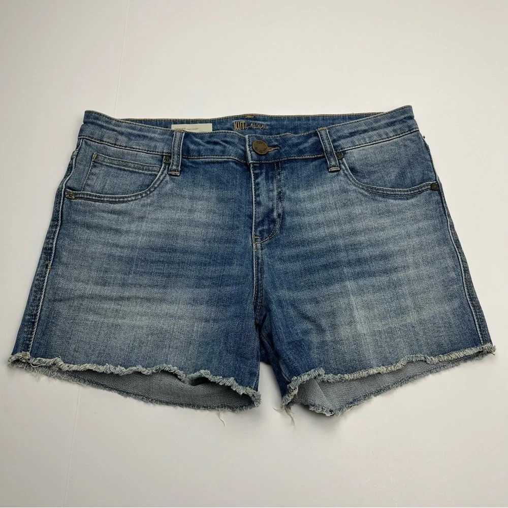 Kut From‎ the Kloth Gidget Frey Short Denim Jean Womens Size 8 Blue Pockets